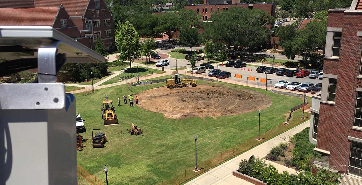 Construction of labyrinth on FSU's campus